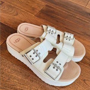 UGG Cammie Patent Leather Platform Sandals size 8
